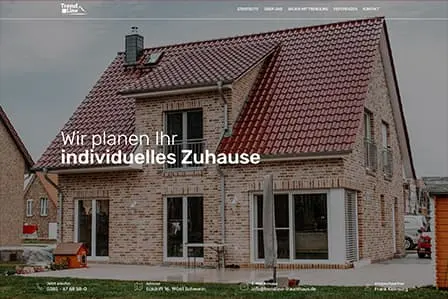 Trendline Das Haus Webseite Screenshot Desktop Ansicht